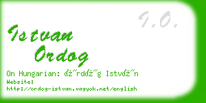 istvan ordog business card